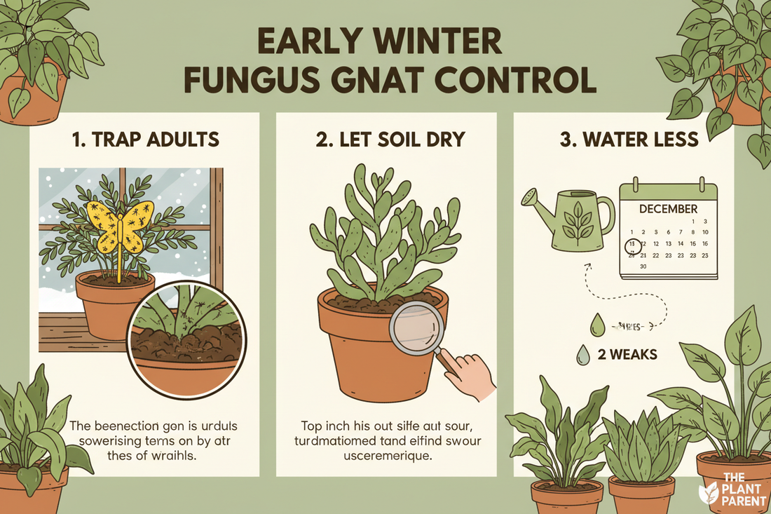 Fungus gnats: the winter plan that actually breaks the cycle — Early-Winter Edition