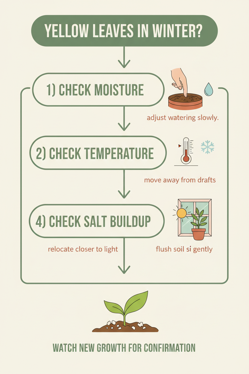 Yellow leaves in winter: a simple troubleshooting flow that saves time — Early-Winter Edition