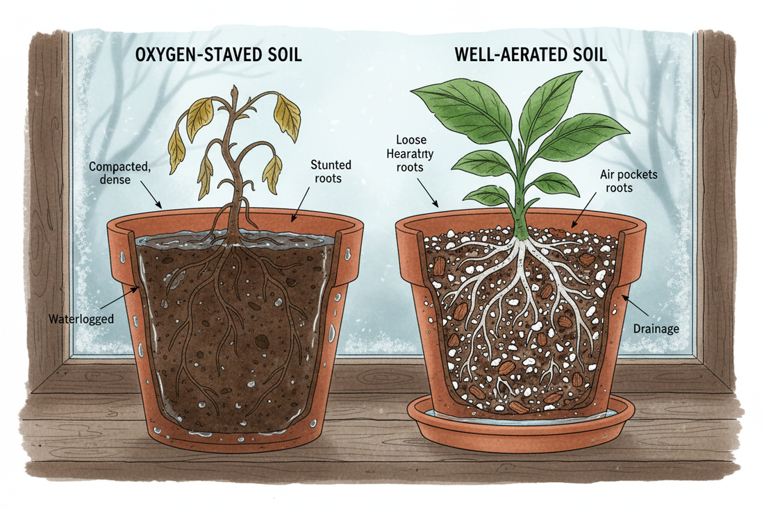 Potting soil mix: keep roots airy and steady in winter — Early-Winter Edition