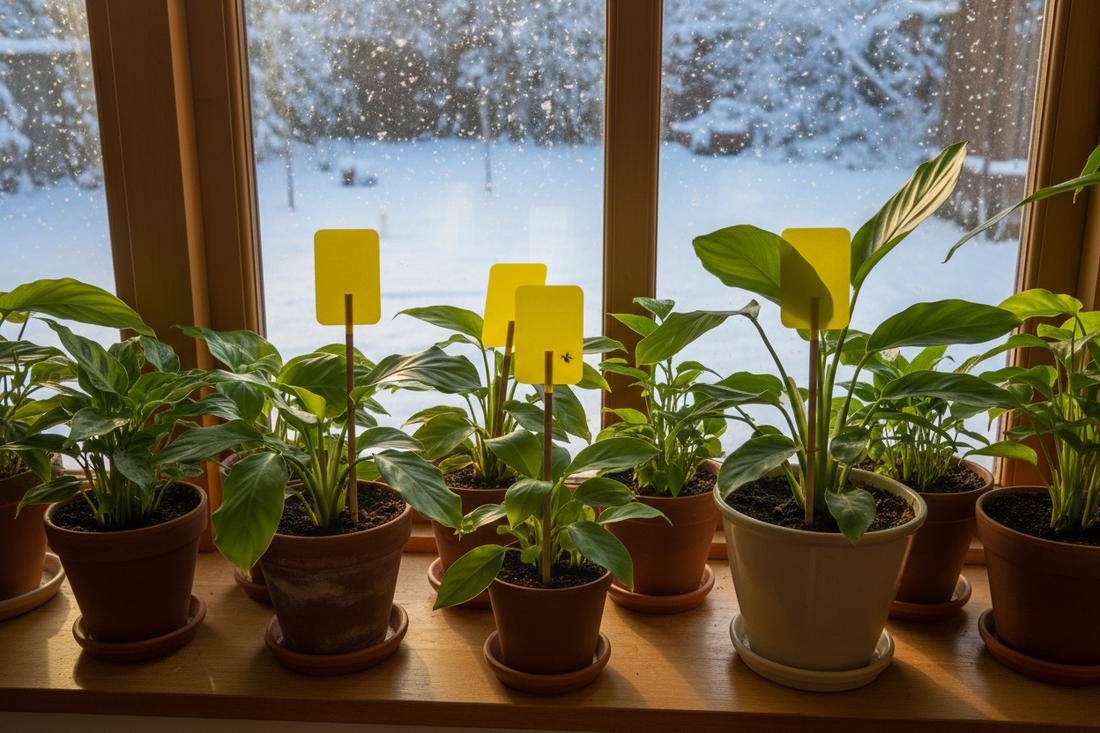 Sticky traps for houseplants: catch winter pests before they spread — Early-Winter Edition