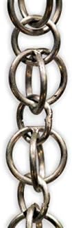 Nutshell Stores Double Loops Rain Chain - Aluminum - 11 Feet