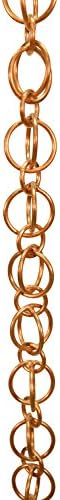 Nutshell Stores Double Loops Rain Chain - Copper - 10 Feet