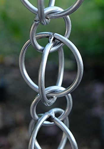 Nutshell Stores Double Loops Rain Chain - Stainless Steel - 10 Feet