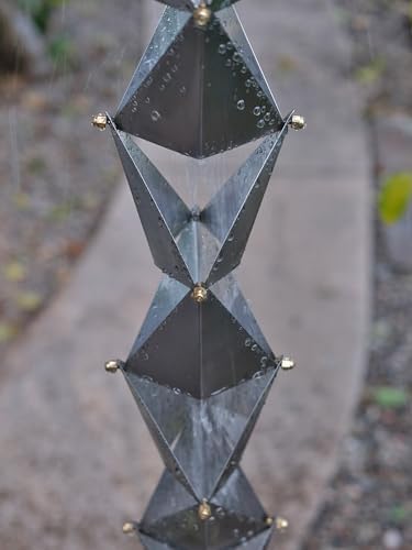 Nutshell Stores Origami Rain Chain - Stainless Steel - 10 Feet