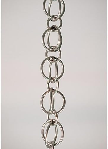 Nutshell Stores Double Loops Rain Chain - Stainless Steel - 15 Feet