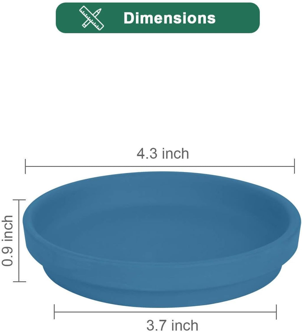 vensovo 6 Inch Steel Blue Terracotta Plant Saucer Pots Tray - 6 Pcs Round Planter Saucers for Indoor & Outdoor Plants, Small Clay Trays Perfect for 5 Inch 5.5 Inch 6 Inch Flower Pot