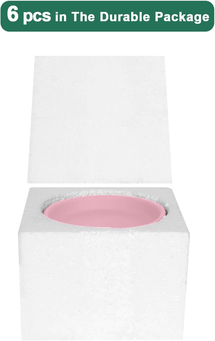 vensovo 6 Inch Peach Pink Terracotta Plant Saucer Pots Tray - 6 Pcs Round Planter Saucers for Indoor & Outdoor Plants, Small Clay Trays Perfect for 5 Inch 5.5 Inch 6 Inch Flower Pot