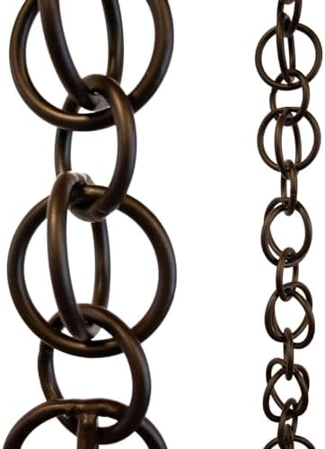 Nutshell Stores Double Loops Rain Chain - Bronze - 18 Feet