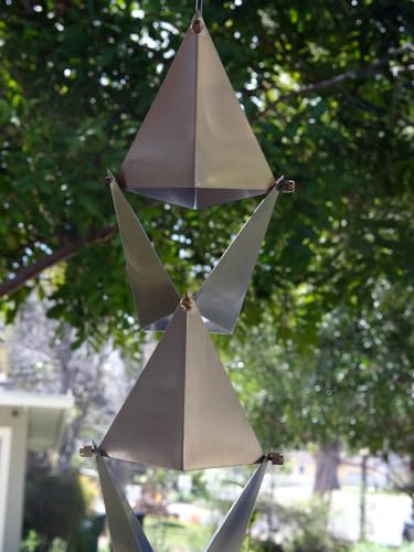 Nutshell Stores Origami Rain Chain - Stainless Steel - 11 Feet