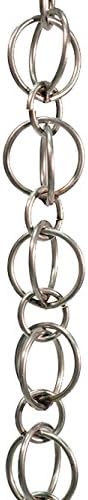 Nutshell Stores Double Loops Rain Chain - Stainless Steel - 9 Feet