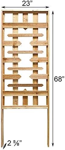 Premium Cedar Camelot Trellis – 72" H x 28" W Elegant Wooden Garden Trellis for Climbing Plants – Outdoor Cedar Lattice Panel for Privacy & Decor – Sturdy Plant Support by Prime Retreat
