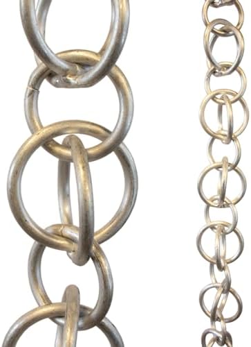 Nutshell Stores Double Loops Rain Chain - Aluminum - 7 Feet