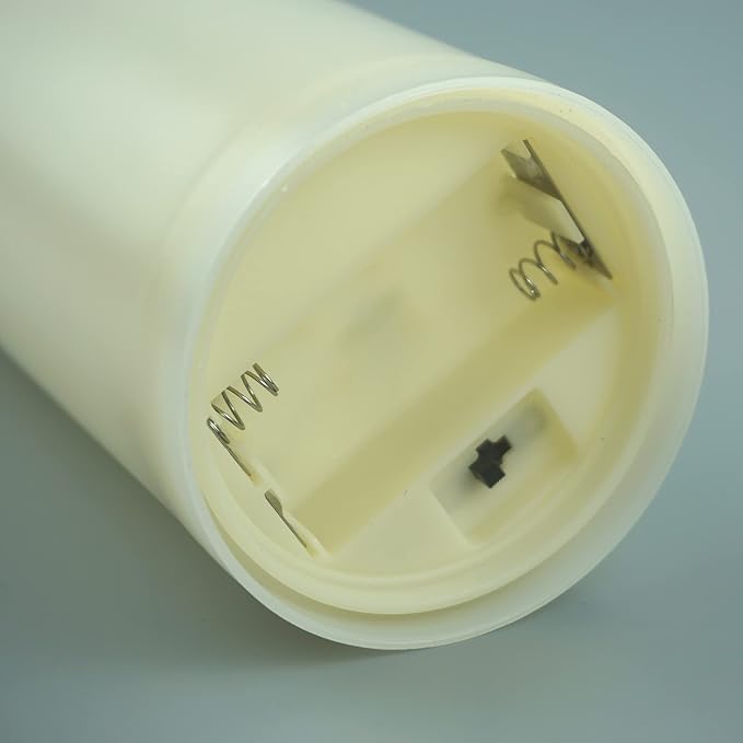 Waterproof Outdoor Battery Operated Flameless Pillar Candles with Timer White Plastic Realistic Flickering Fake Electric LED Lights for Lantern Garden Wedding Christmas Decorations 6 Pack