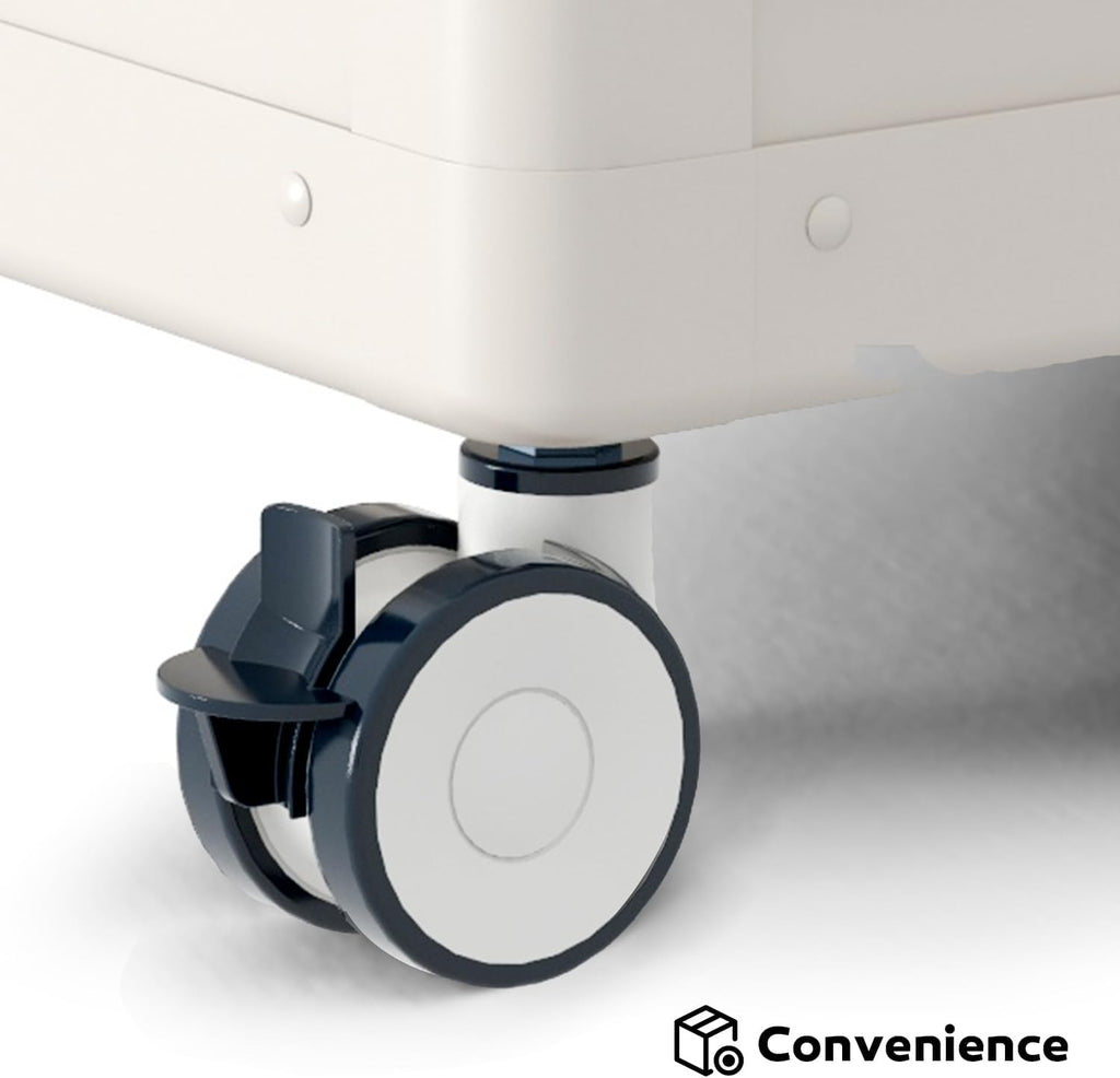 175 Gallon Outdoor Storage Box Waterproof with Wheels, Metal Deck Box for Patio Furniture, Garden Tools, Outdoor Cushion, Latte