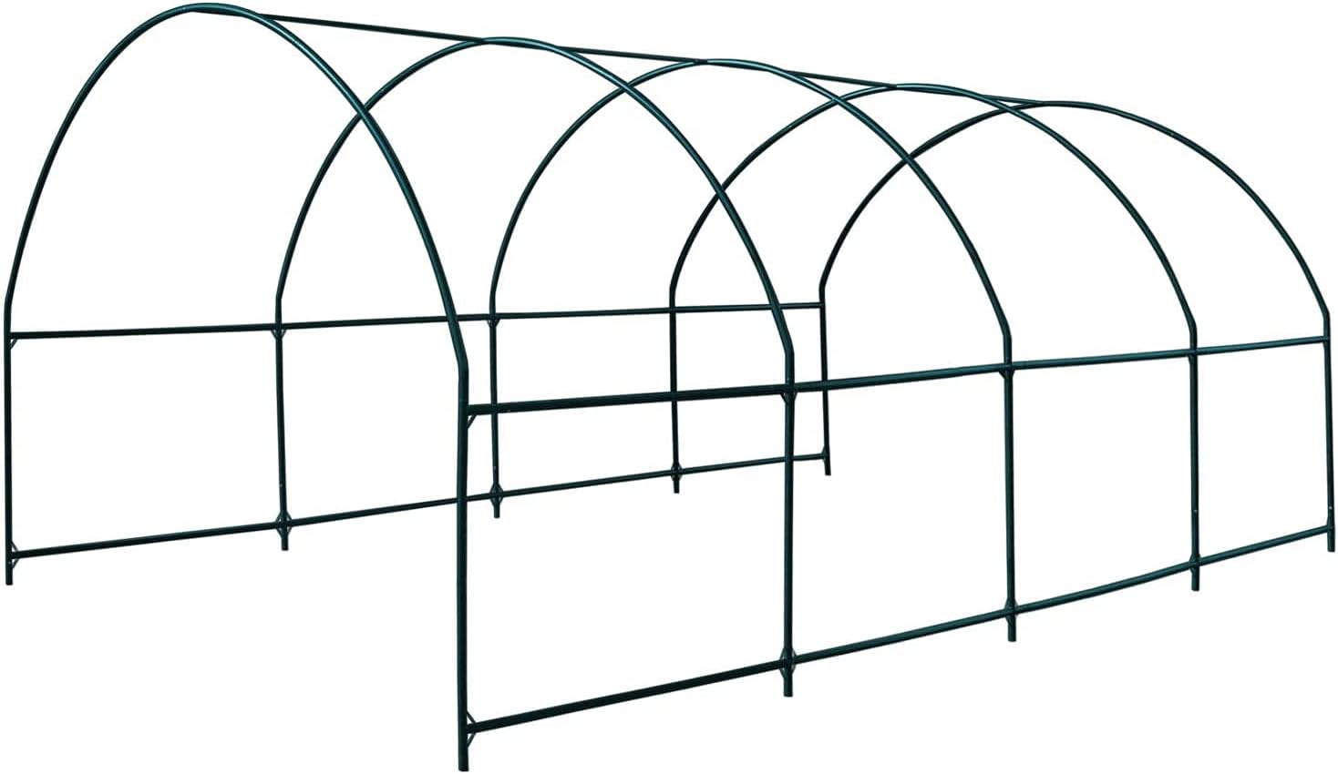 Benefit-USA Multi-Size Large Garden Support Arch Frame Climbing Plant Arch Arbor for Flowers/Fruits/Vegetables (19.7'X9.8'X7'), Green