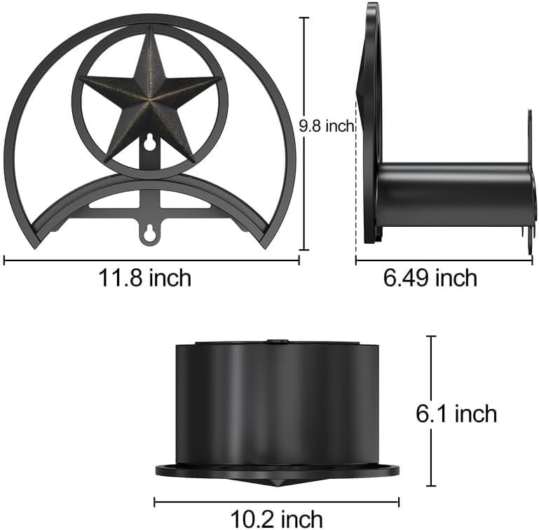 GOFORWILD Garden Hose Holder, Decorative Hose Butler Sturdy Water Hose Rack, Durable Wall Hose Hanger, Holds 125-Feet of 5/8-Inch Hose, Hose Reel, Made of Gauge Steel (9.8) …