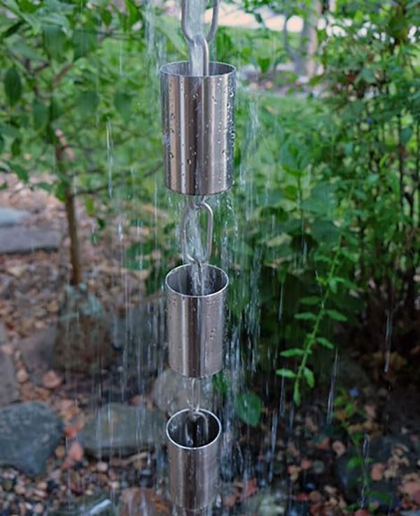 Nutshell Stores Kenchiku Rain Chain - Stainless Steel - 8 Feet