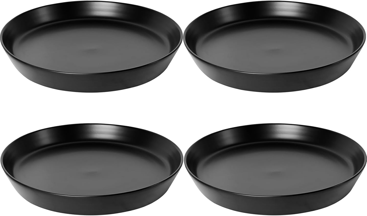 4 Pack of Plant Saucer, 5 inch Glazed Ceramic Plant Tray, Deep Drainage Tray for 4 Inch Flower Pot,Plant Dish Plate to Catch Water for Indoor & Outdoor