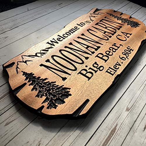 Custom Wooden Signs, Personalized Wood Signs, Custom Wood Signs, Personalized Cabin Signs, Outdoor Wooden Sign, Family Name Signs (Noonan Style)