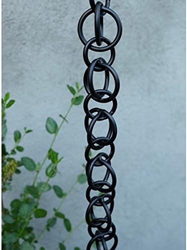 Nutshell Stores Double Loops Rain Chain - Black - 18 Feet