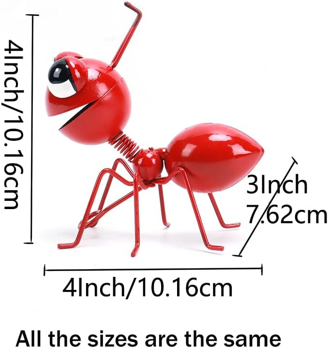 Metal Yard Art Garden Decor for Outside Cute Ants Yard Decorations Outdoor Lawn Ornaments Backyard Gifts for Mom - Set of 8 (4Colorful*2)