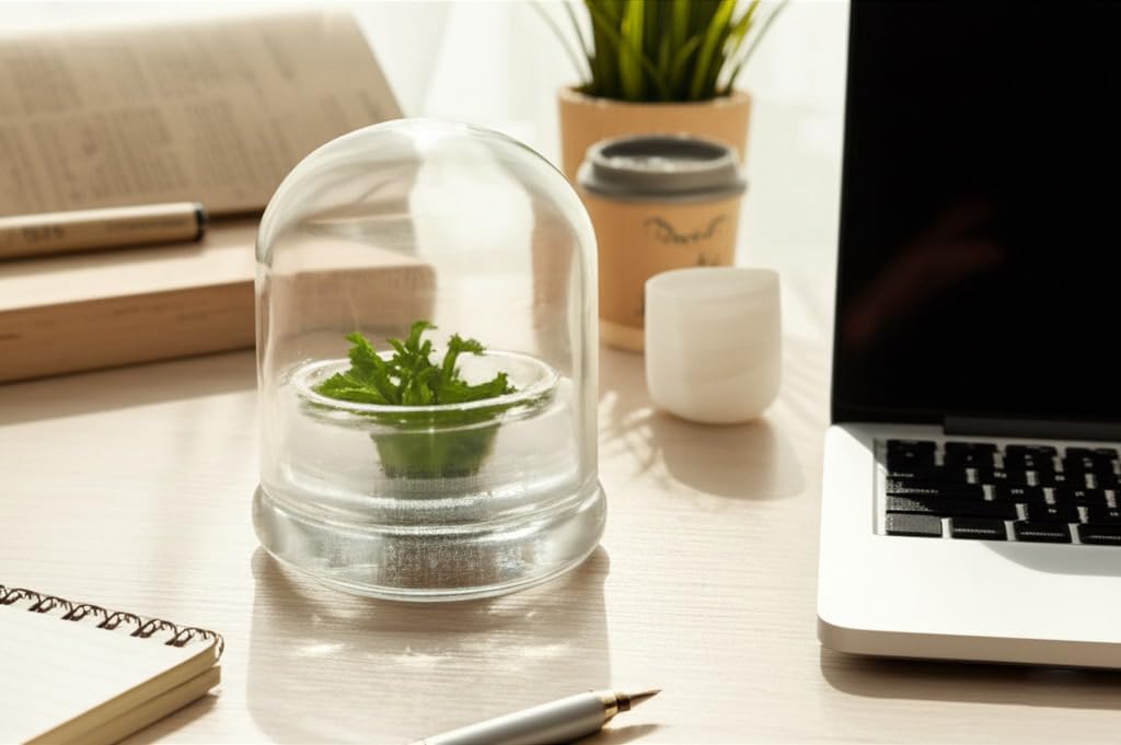 Bloomify Live Sundew Plant Terrarium – Enclosed Ecosystem with Zero Maintenance – Unique Ecosphere Plants for Home Décor – Drosera Spatula Sundew Plant –Great Gift – Self-Sustaining Terrarium