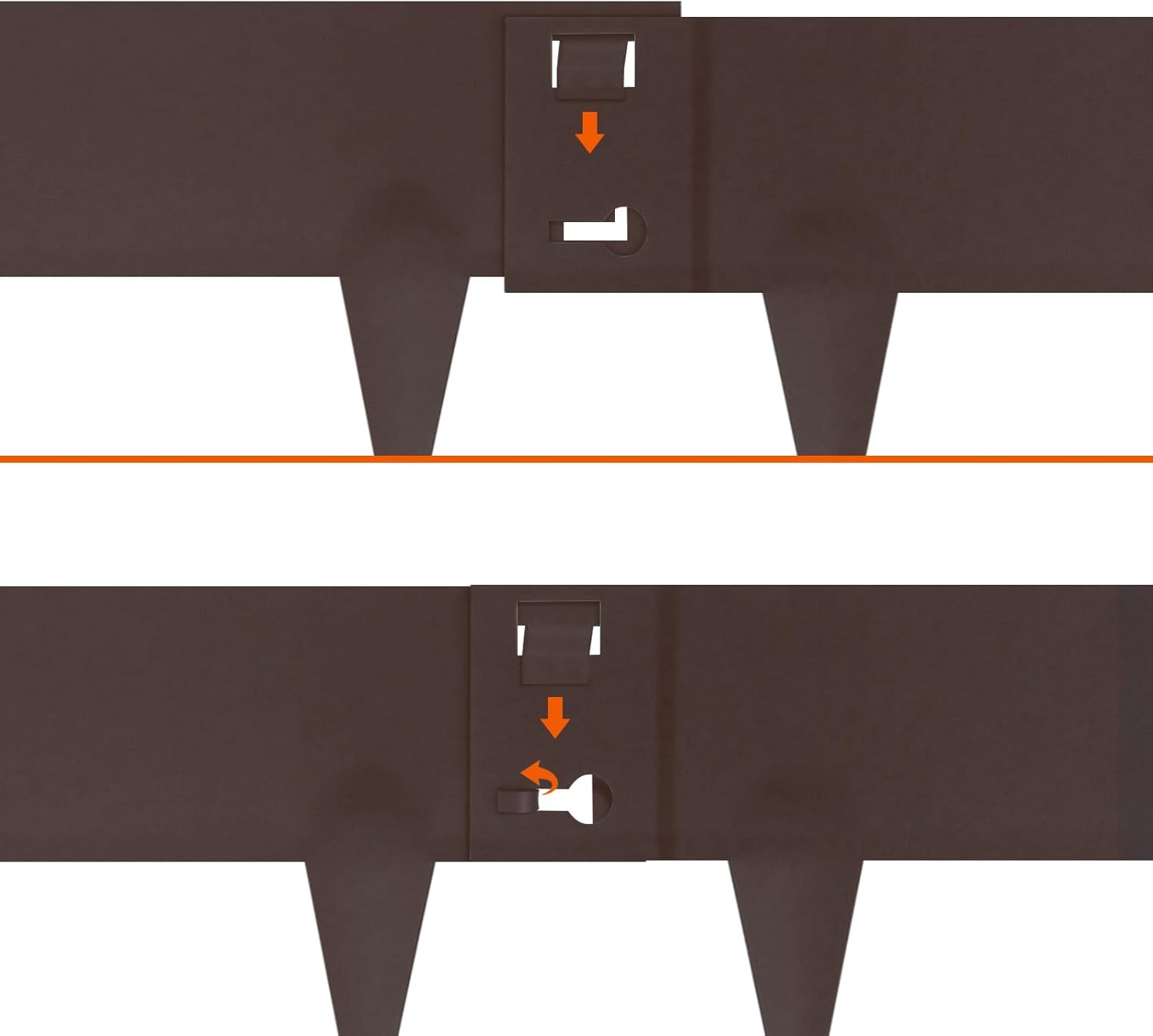 5 Pack Steel Landscape Edging,Metal Landscape Edging 40 Inch Strips, Metal Garden Edging 6 inch Depth, Steel Edging for Landscaping