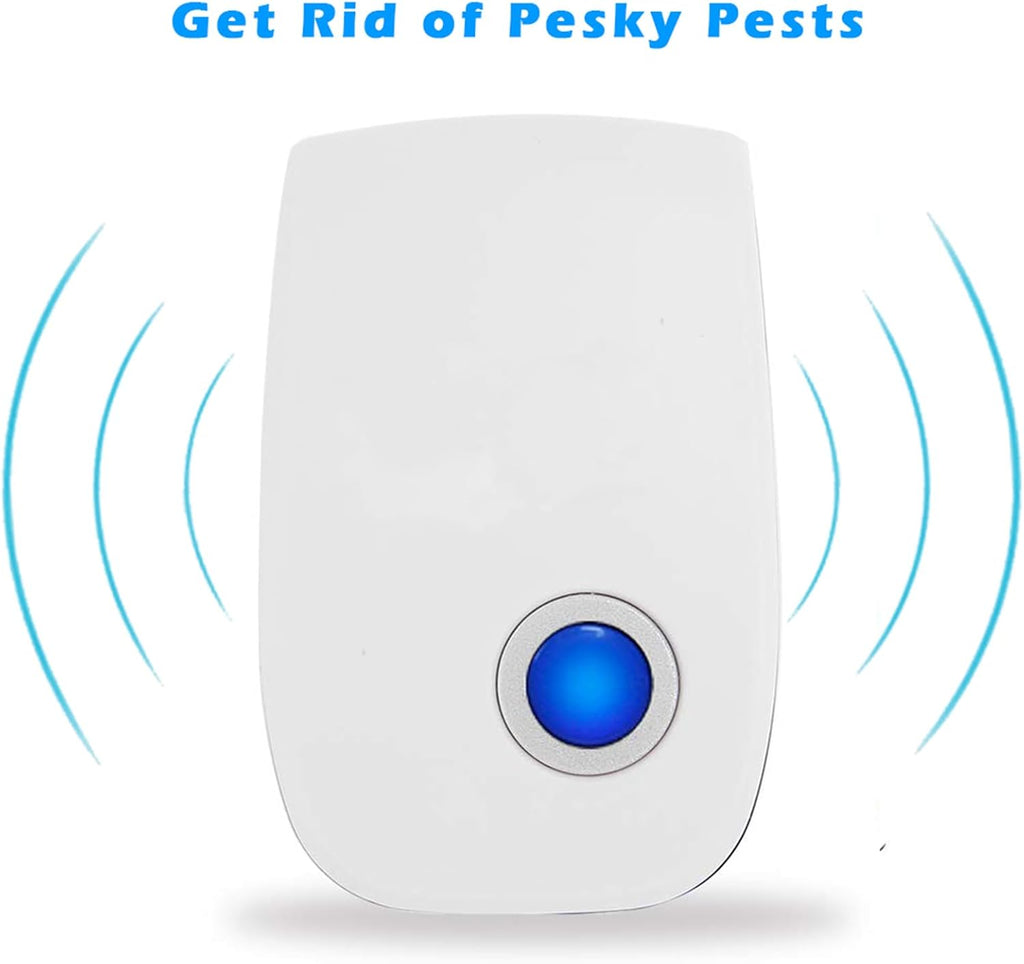 Ultrasonic Insect & Pest Repeller, Ultrasonic Mice Repellent for Insect, Roaches, Spiders, Ants, Bugs, Mosquitoes, Pest Control for House Garage RV Hotel, 6 Pack