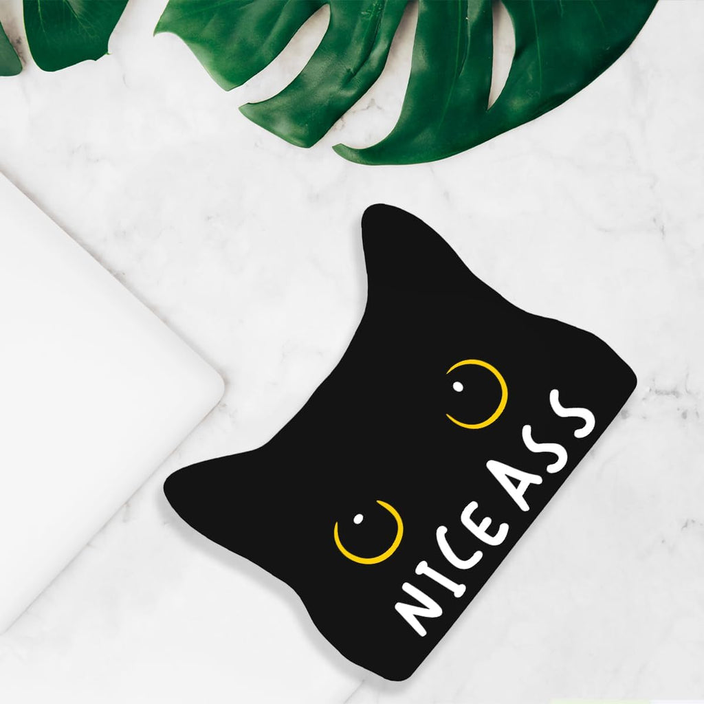 Nice Ass Funny Bathroom Acrylic Decor Sign Black Cat Decor Cat Decor for Home Bathroom Cat Lover Gifts For Women Men