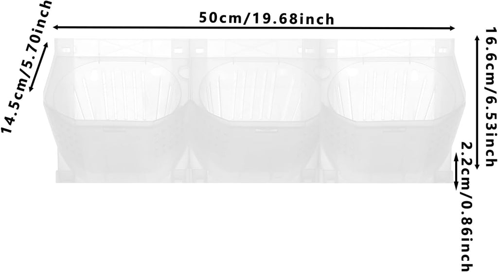 Wall Planter with 36 Pots, Vertical Garden Wall-Mounted Indoor & Outdoor Flower Pot Holder for Herbs, Vegetables, Succulents, Plastic Planter with Drainage Holes (White)