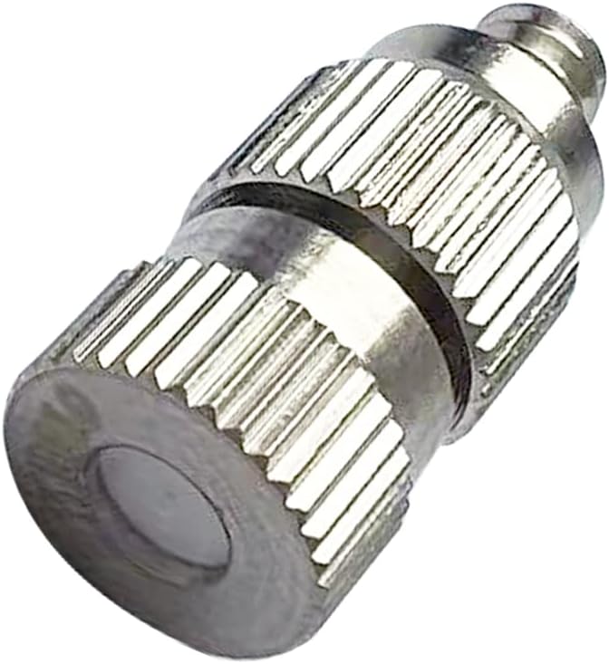 High Pressure Brass Nickel Plated Misting Nozzle for Outdoor Cooling Mist System, 0.8mm Ceramics Orifice, Detachable & Cleanable, 10pcs