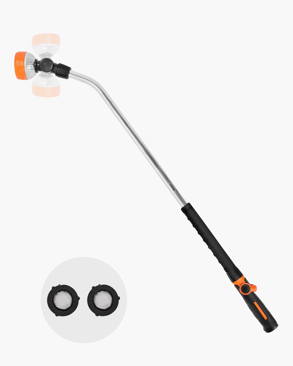 VEVOR Watering Wand, 36-Inch Extra Long Heavy Duty Garden Hose Wand with 8 Spray Patterns & 180° Swivel Head, Long Hose Nozzle Sprayer with on/off Thumb Control, Ideal for Hanging Baskets