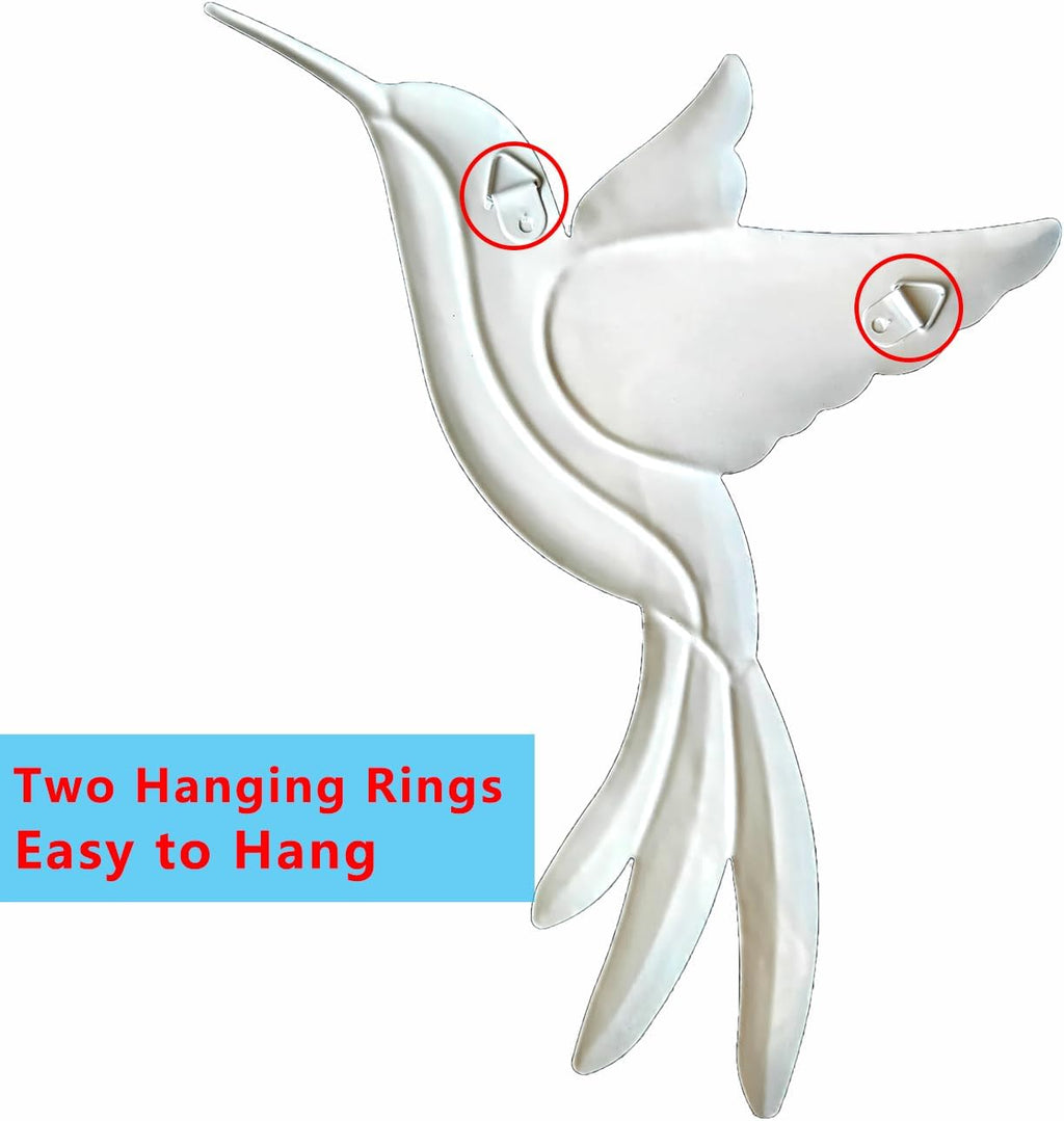 Metal Hummingbird Wall Decor,Outdoor Fence Birds Art Decoration,Hanging Decorations for Garden,Yard,Patio Balcony,Great Gifts for Family Friends(4 Pack)