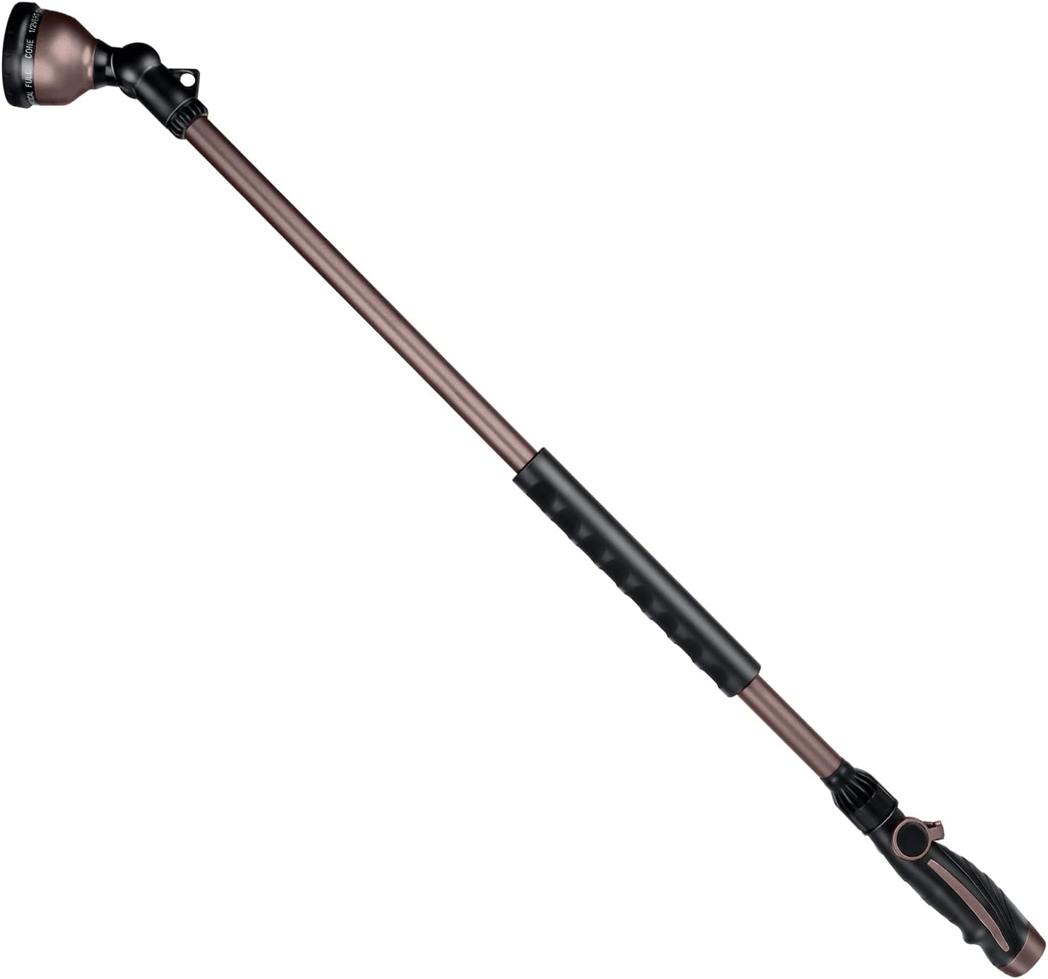 RESTMO 36”Long Watering Wand, 180° Swivel Head Metal Garden Hose Wand with 10 Spray Patterns, 3ft Heavy Duty Hose Nozzle Sprayer with Thumb Flow Control, Ideal to Water Hanging Baskets, Shrubs