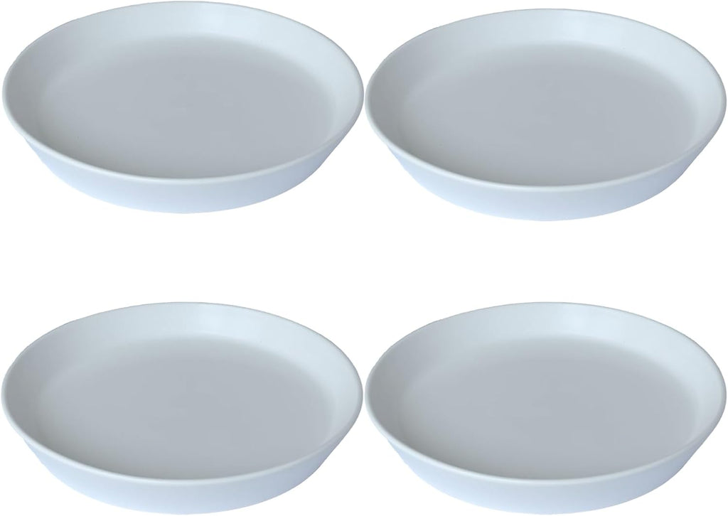 4 Pack of Plant Saucer, 5 inch Glazed Ceramic Plant Tray, Deep Drainage Tray for 4 Inch Flower Pot,Plant Dish Plate to Catch Water for Indoor & Outdoor