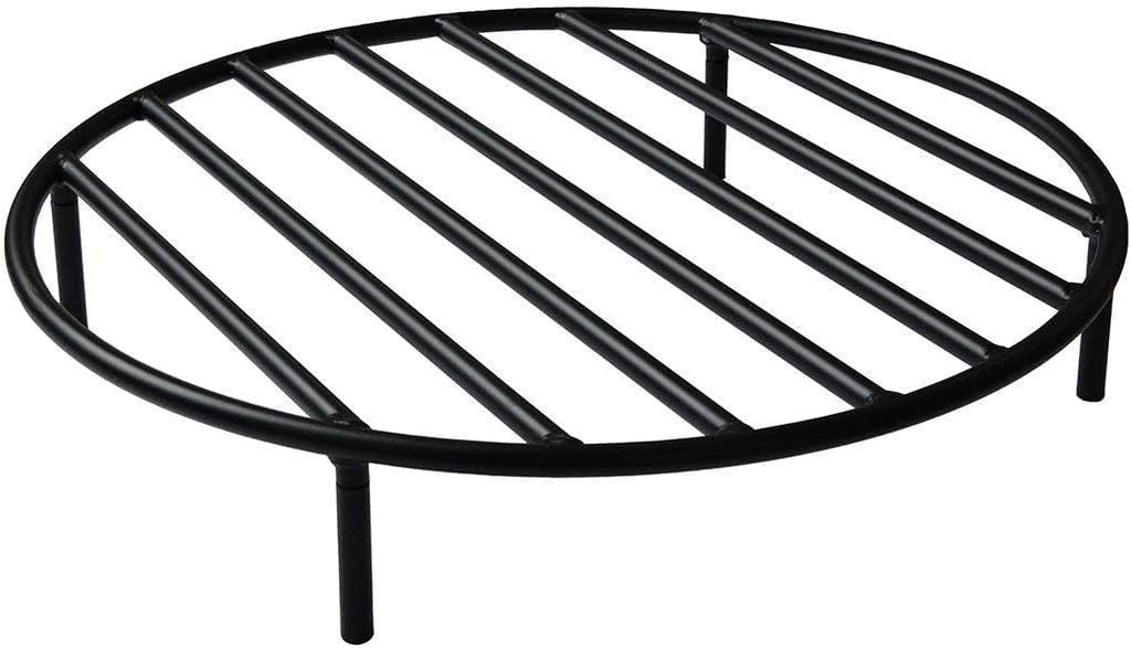 only fire Round Fire Pit Grate with 4 Legs for Outdoor Campfire Grill Cooking, 30 Inch