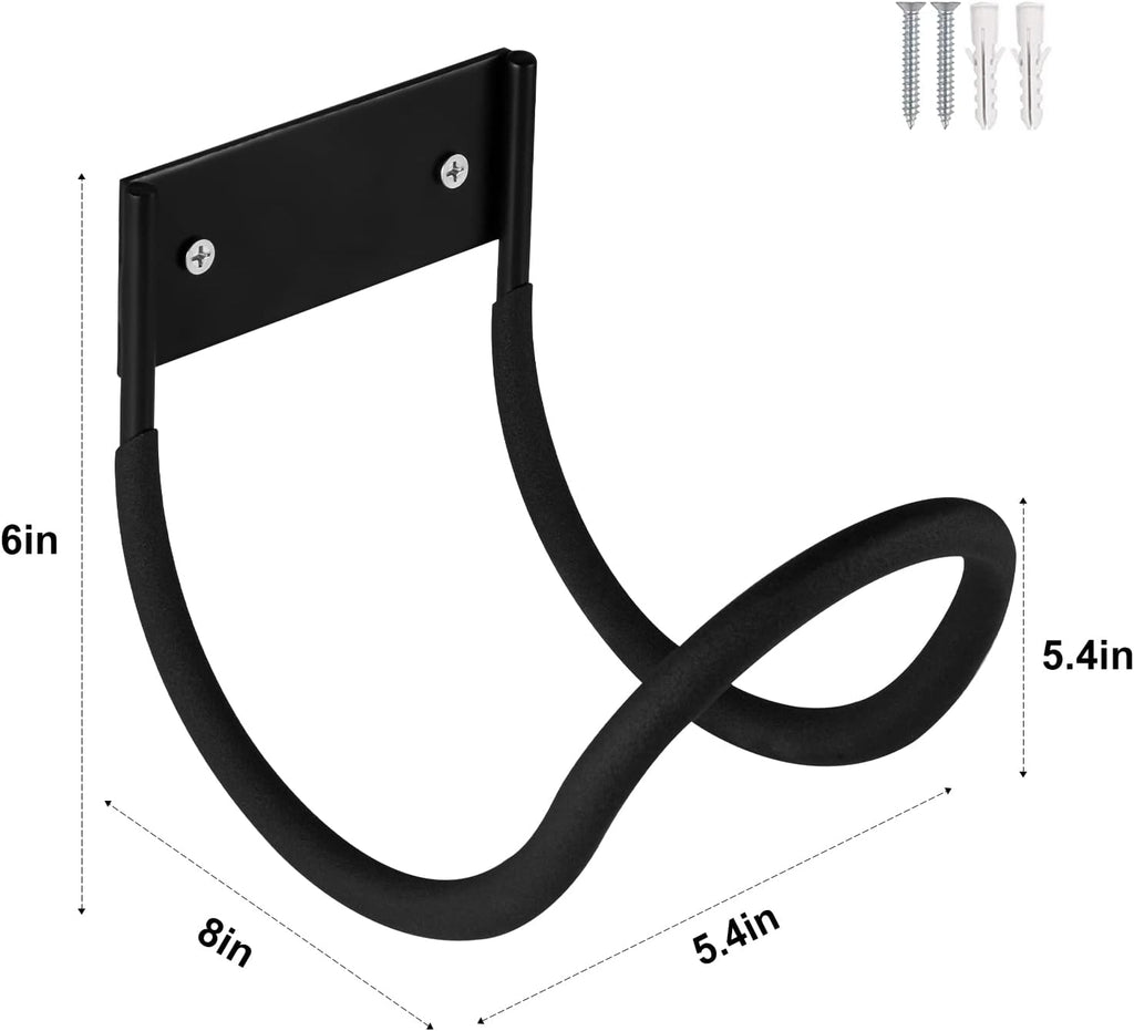 Hose Hanger, Heavy Duty Metal Hose Holder Wall Mount, Hook for Garden Hose/Expandable Hose/Hose Reel/Water Hose/Pocket Hose/Flexable Hose/Magic Hose (Hose Holder 125 Ft)