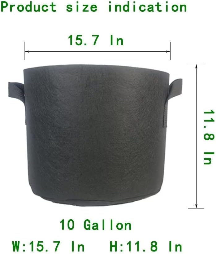 10 Gallon Grow Bags Planters for Outdoor Plants 5-Pack Plant Bags with Handles