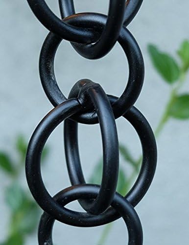 Nutshell Stores Double Loops Rain Chain - Black - 7 Feet