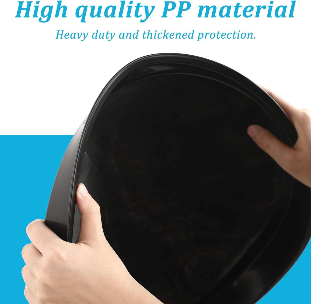 Eccliy 12 Pcs Plastic Plant Saucers Round Plant Tray Large Flower Pot Heavy Duty Planter Water Trays Thick Planter Drip Saucers for Indoors and Outdoors(16, 18 and 20 Inch,Black)