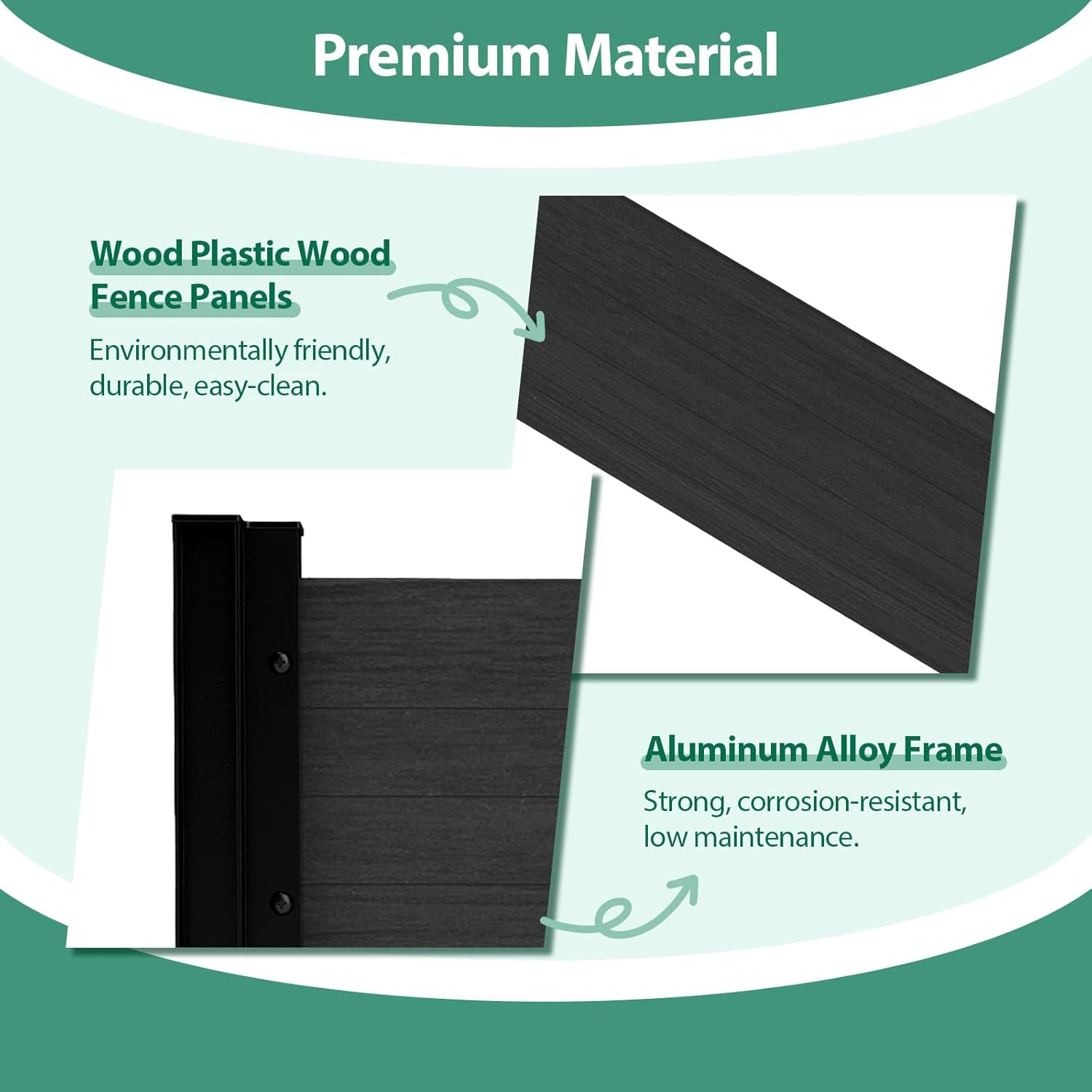 Vertical Screen Planter Bed - Raised Garden Box with Trellis for Climbing Plants, Durable Privacy Fence Planter for Outdoor, Patio, Deck Aluminum Frame, Black