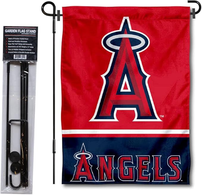 WinCraft Los Angeles Angels Garden Flag with Stand Holder