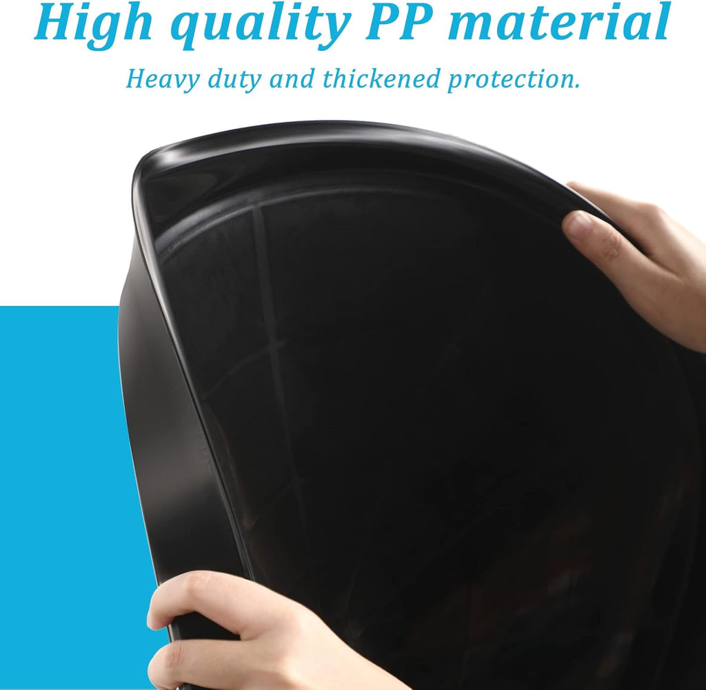 Eccliy 6 Pack Plastic Plant Saucer Heavy Duty Planter Saucers Large Plant Pot Saucers Plastic Water Trays for Indoors and Outdoors Flower Plant Plant Drip (Black,23 Inch)