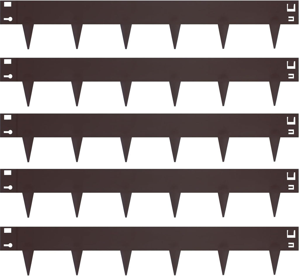5 Pack Steel Landscape Edging,Metal Landscape Edging 40 Inch Strips, Metal Garden Edging 6 inch Depth, Steel Edging for Landscaping