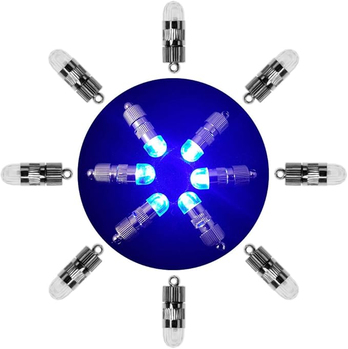 SumDirect Pack of 12/30/50/100 Colorful LED Mini Non-Blinking Lights for Paper Lanterns Balloons Floral Wedding Halloween Christmas Party Decoration Centerpieces (30, Blue)