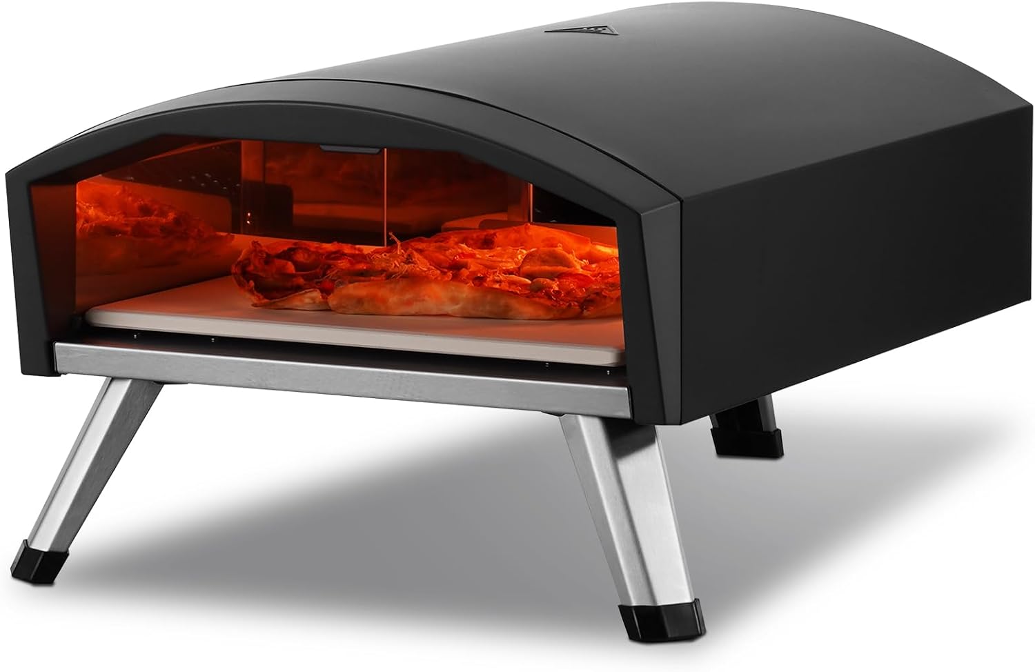 VEVOR Propane Outdoor Pizza Oven, 12 Inch Gas Pizza Maker, Portable Pizza Cooker with Thickened Pizza Stone, Carry Bag, Foldable Leg, Stainless Steel Pizza Oven for Outside Camping & Backyard