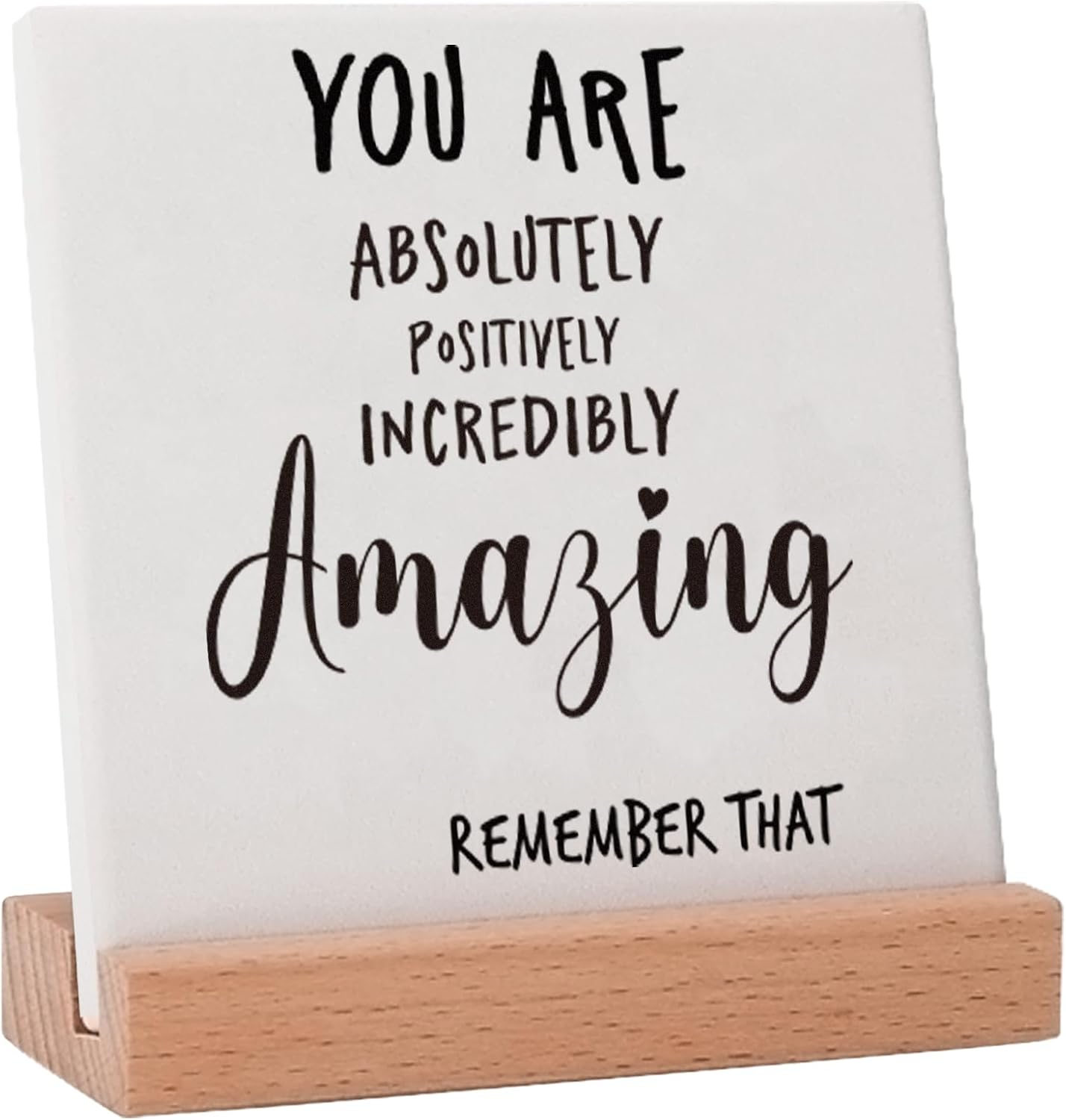 Inspirational Gifts for Women Friend Graduate Teen Girl Boy Birthday Christmas, Encouragement Decor Signs Cheer Up Hard Time Gifts, You are Amazing Motivational Desk Plaque for Office Home