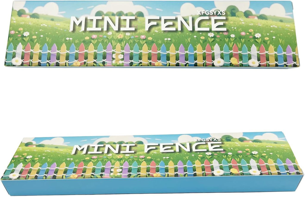 35 Inches Mini Fairy Garden Fence DIY Christmas Small Wood Decorative Picket Fence Micro Landscape Miniature Ornaments for Dollhouse, Crafts, Diorama Project, Plant Pot, Red