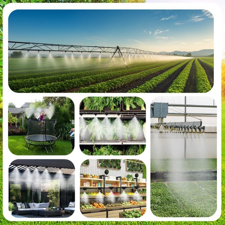 20 Pack Brass Misting Nozzles with 20Pc Brass Misting Nozzles O Ring,Heavy Duty Misting Nozzle 0.02" Orifice (0.5 mm)10/24 UNC for Outdoor Cooling System Dust Control