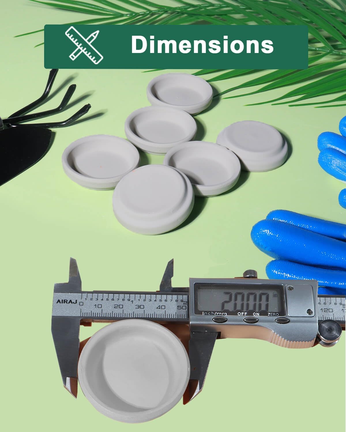 vensovo 2 Inch Grey Terracotta Plant Saucer Pots Tray - 12 pcs Mini Planter Saucers for Indoor & Outdoor Plants, Small Clay Trays Perfect for 1 Inch 1.5Inch Flower Pot